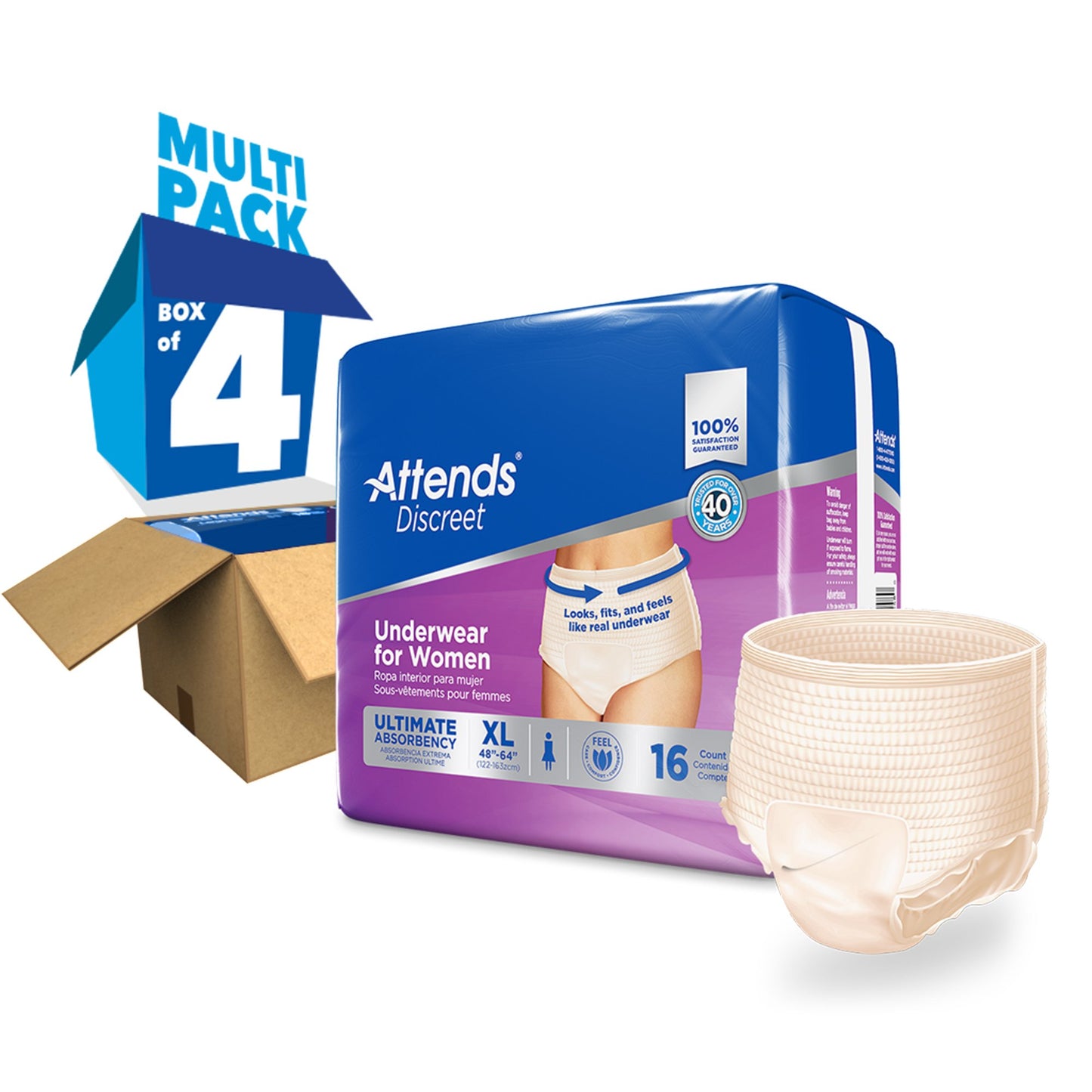 UNDERWEAR, DISCREET ATTENDS FML XLG