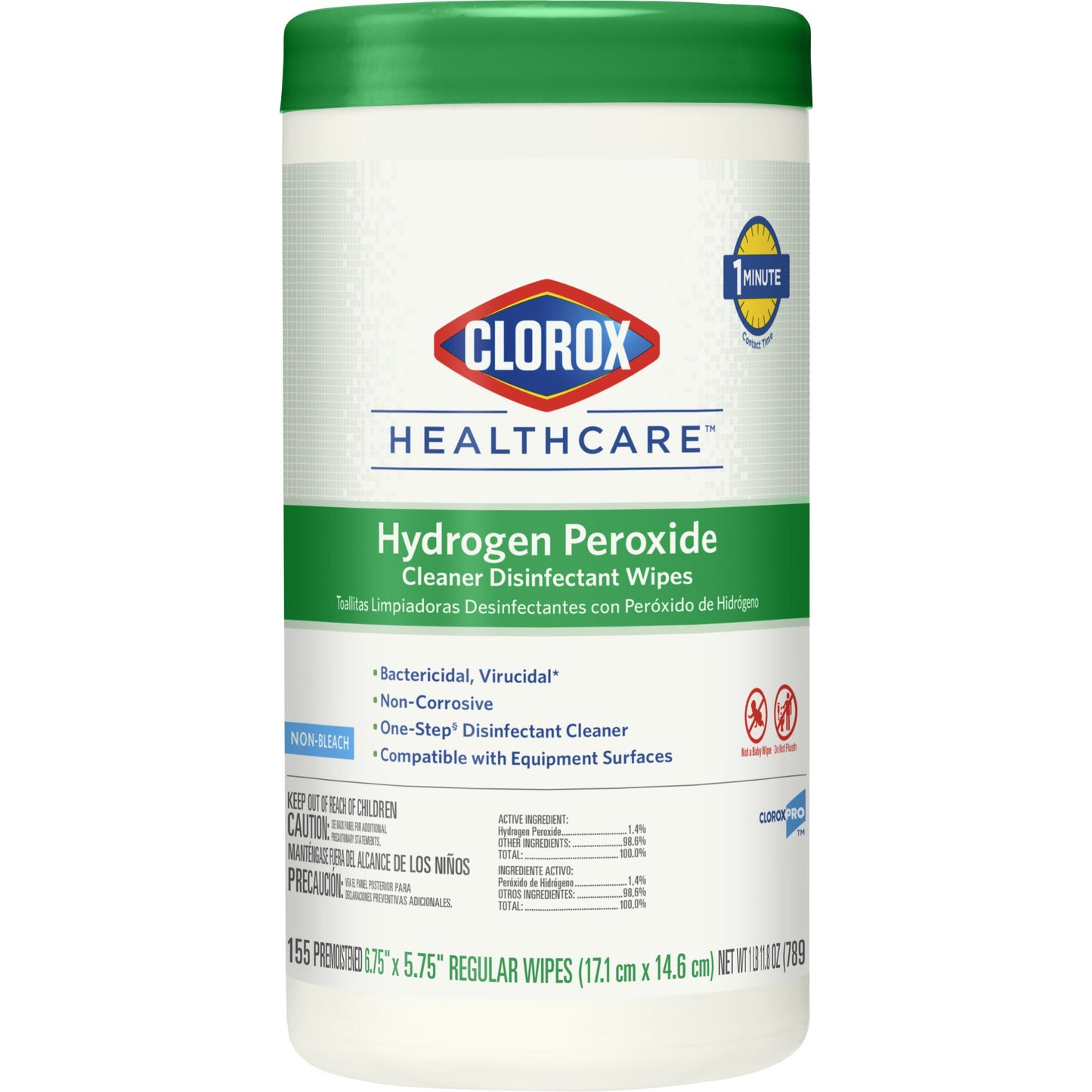 WIPE, WET HYDROGENPEROXIDE 6.75X5.75