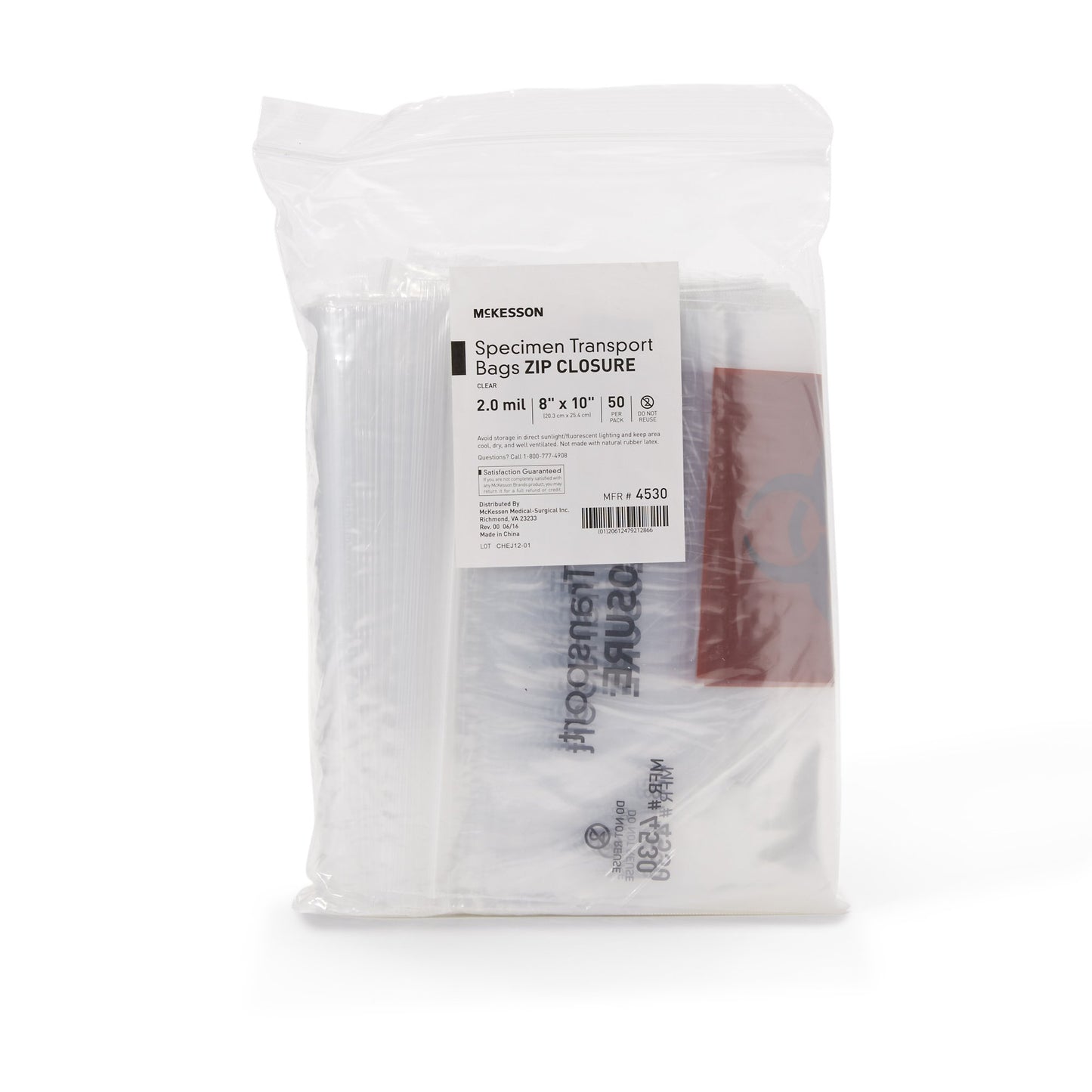 BAG, SPECIMEN 8X10 CLR