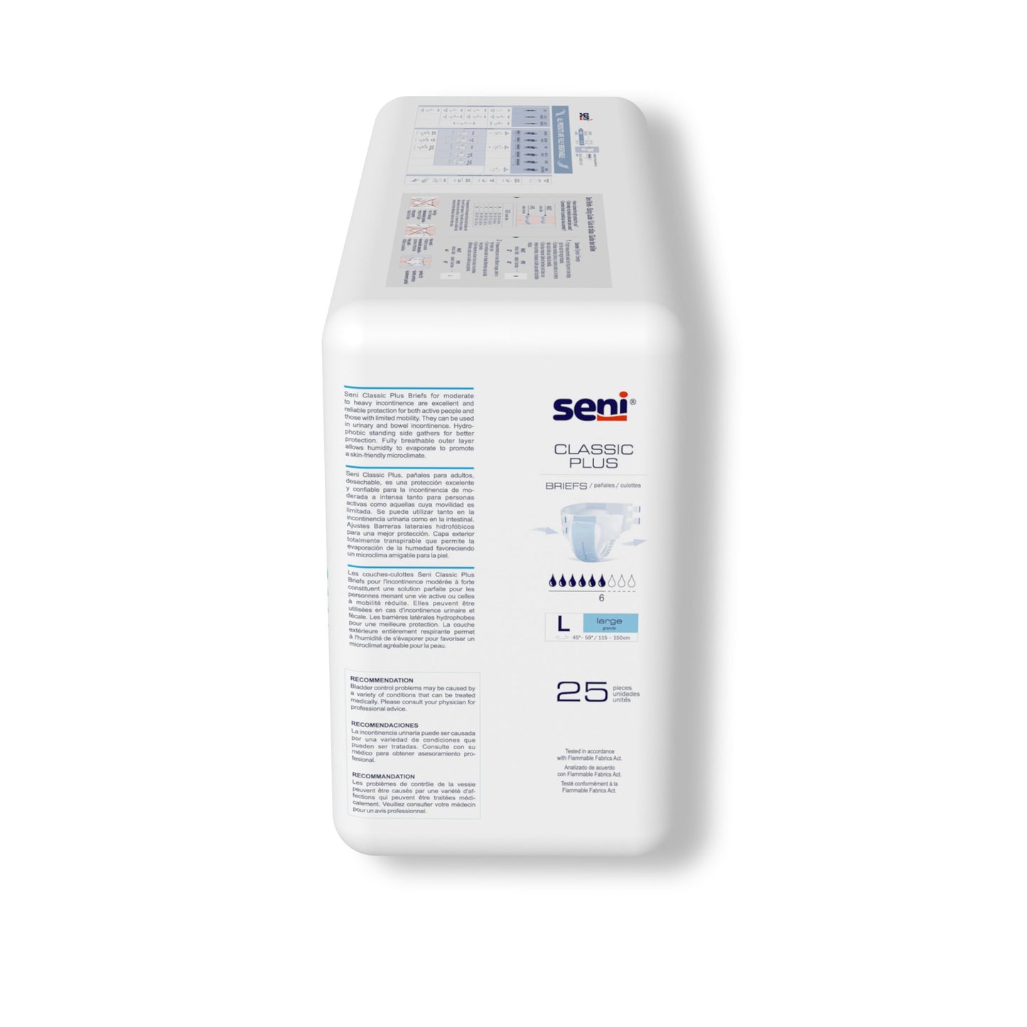 BRIEF, INCONT SENI CLASSIC PLUS LG 45"-59"