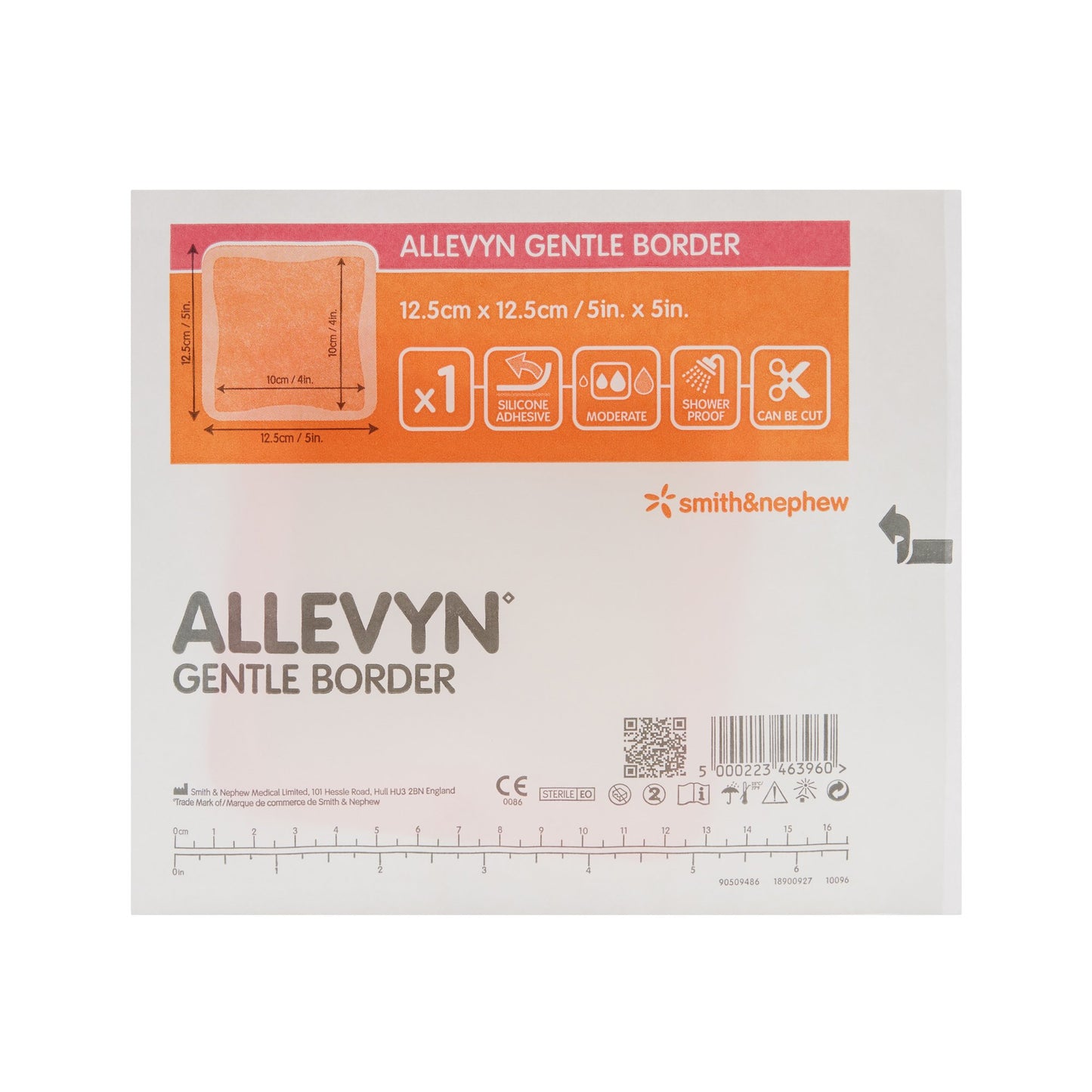 DRESSING, ALLEVYN GENTLE BRDR5"X5"