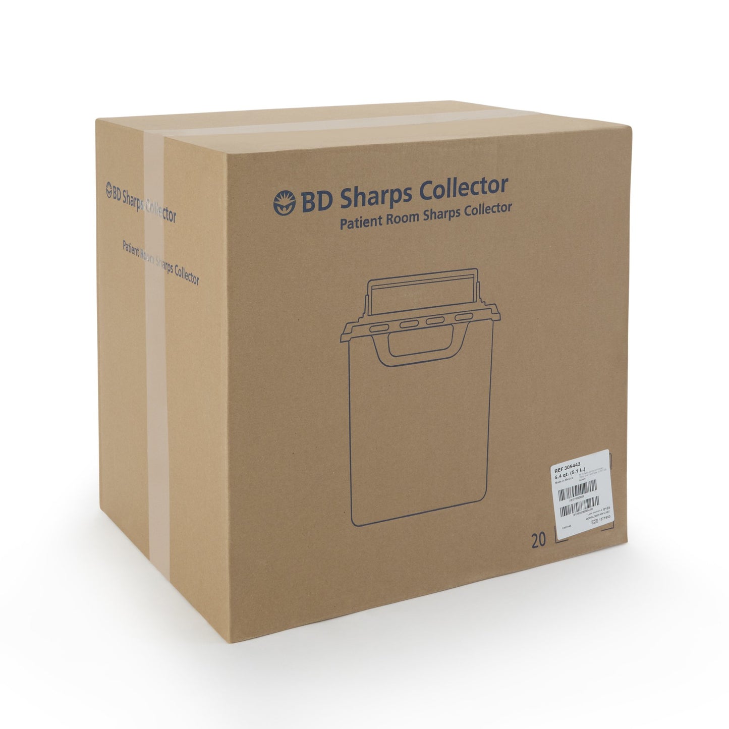 CONTAINER, SHARPS RED 5.4QT SIDE-ENTRY