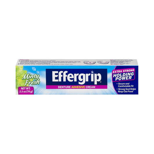 EFFERGRIP, CRM DENTURE ADHSV 2.5OZ 9MEDTH