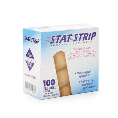 BANDAGE, ADHSV FLEX STAT STRIP1"X3"