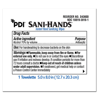 WIPE, SANI-HANDS ALC