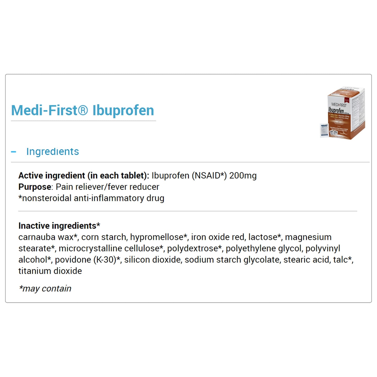 IBUPROFEN, TAB 200MG