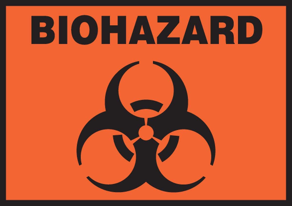 LABEL BIOHAZARD 3.5X5"