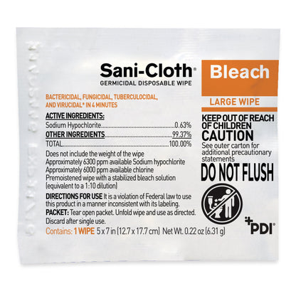 WIPE, SANI-CLOTH W/BLEACH LARGE
