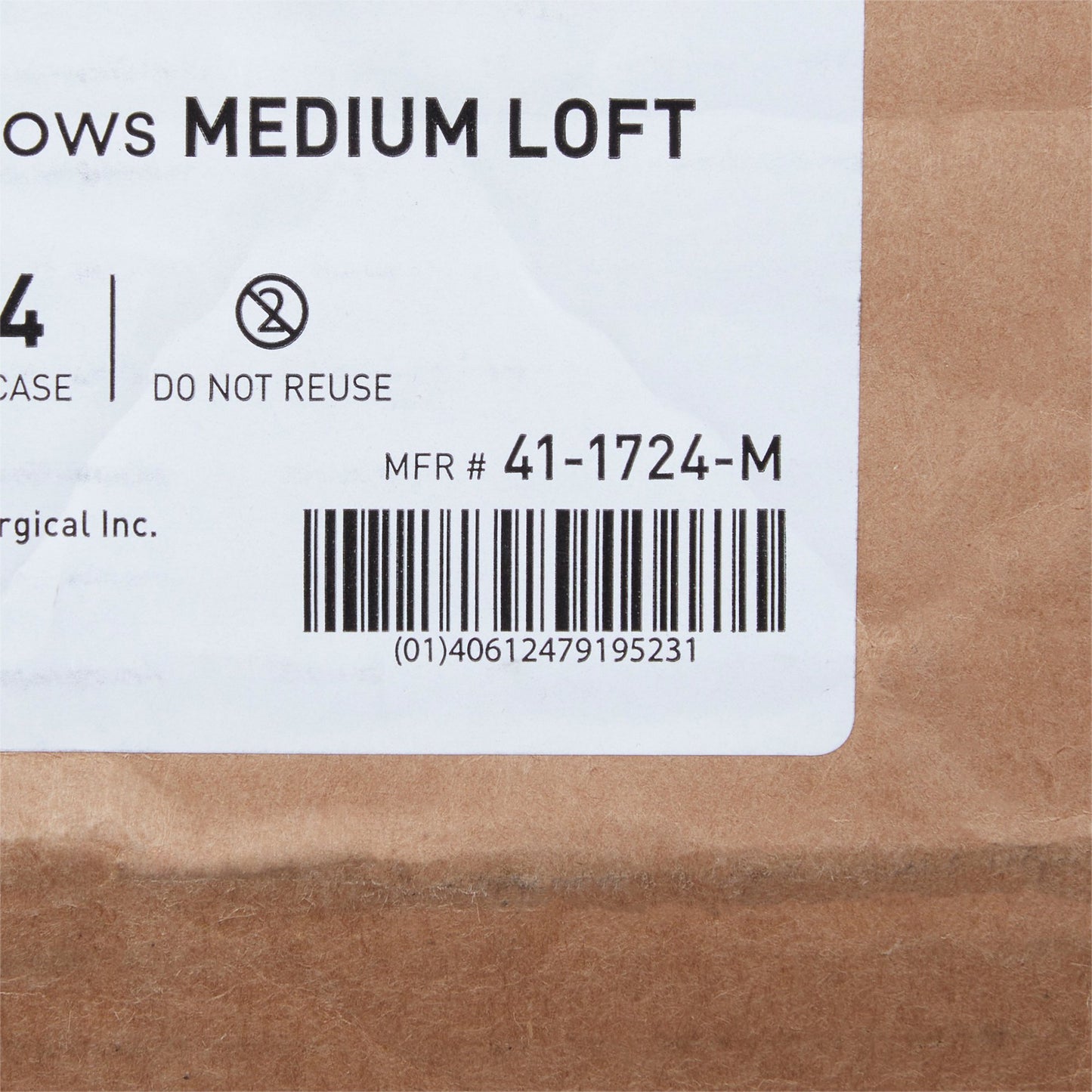 PILLOW, DISP MED LOFT WHT 17X24
