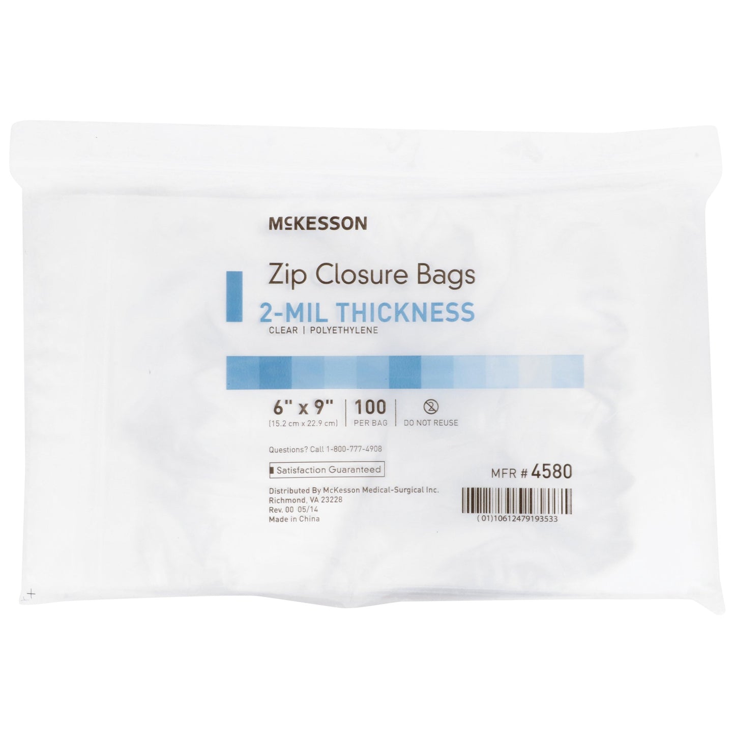 BAG, ZIP LOCK 6X9"