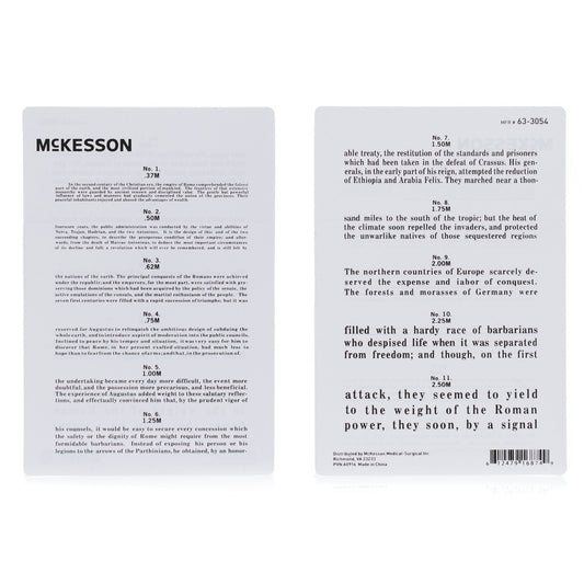 CHART, EYE TEST JAEGER LF 4 3/4"X7"