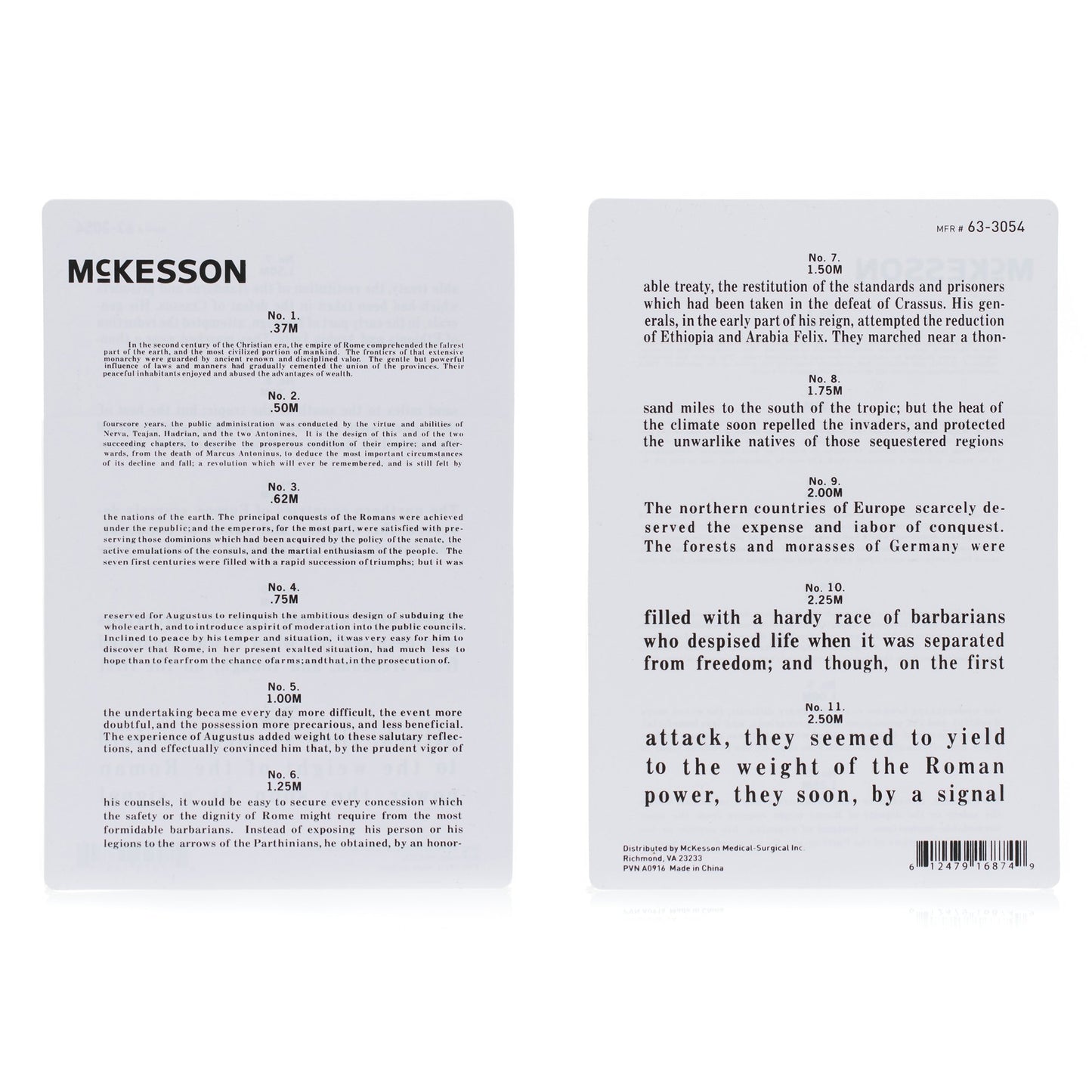 CHART, EYE TEST JAEGER LF 4 3/4"X7"