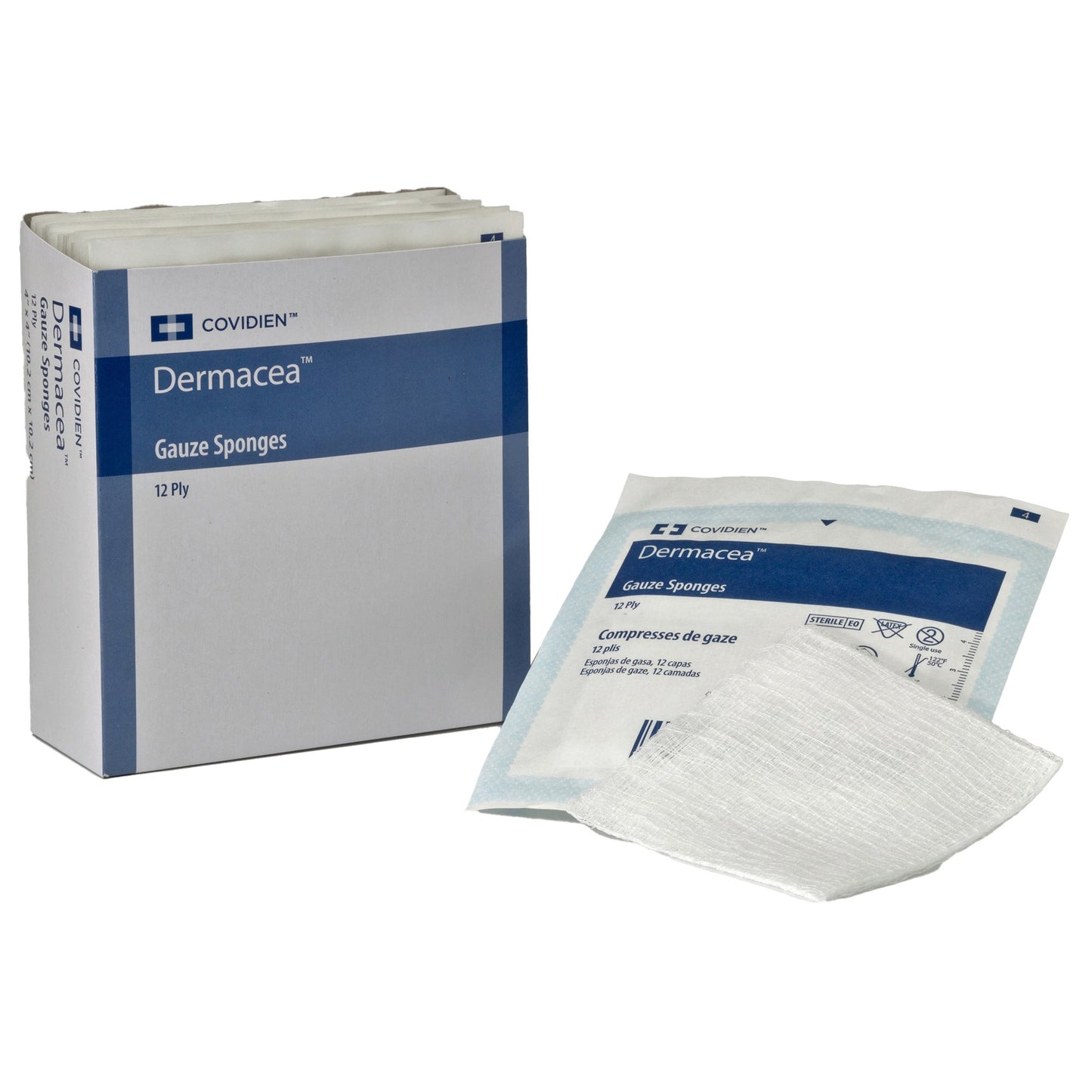 SPONGE, GAUZE DERMACEA STR 12PLY 3"X3"