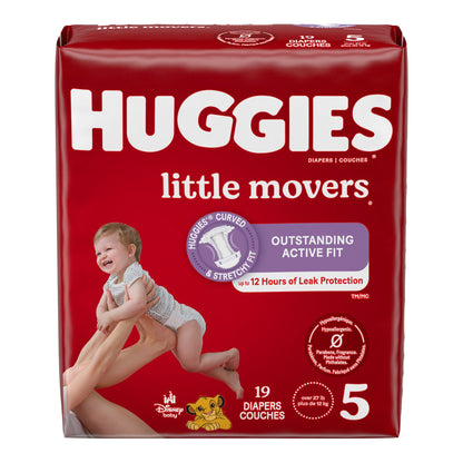 DIAPER, HUGGIES LITTLE MOVERSJUMBO SZ5