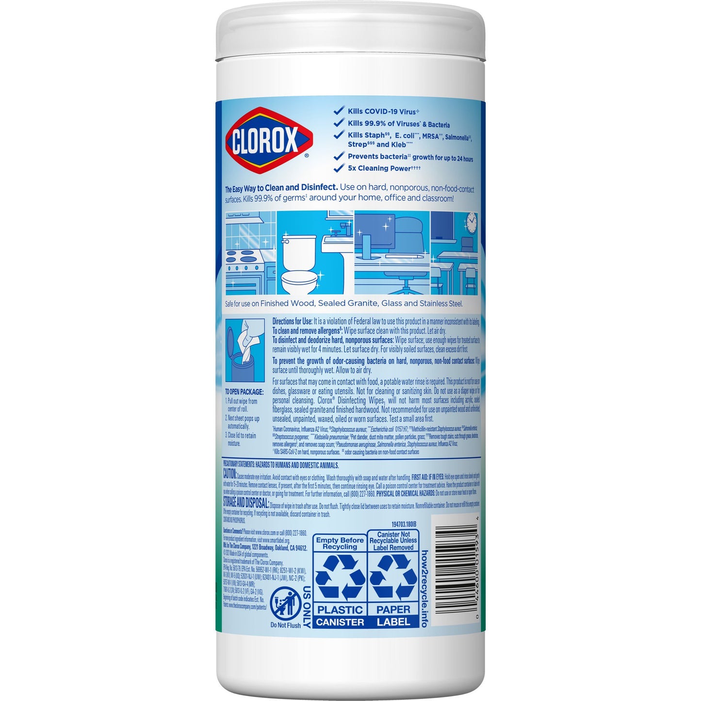 WIPE, CLOROX DISINFECTING FRESH SCNT