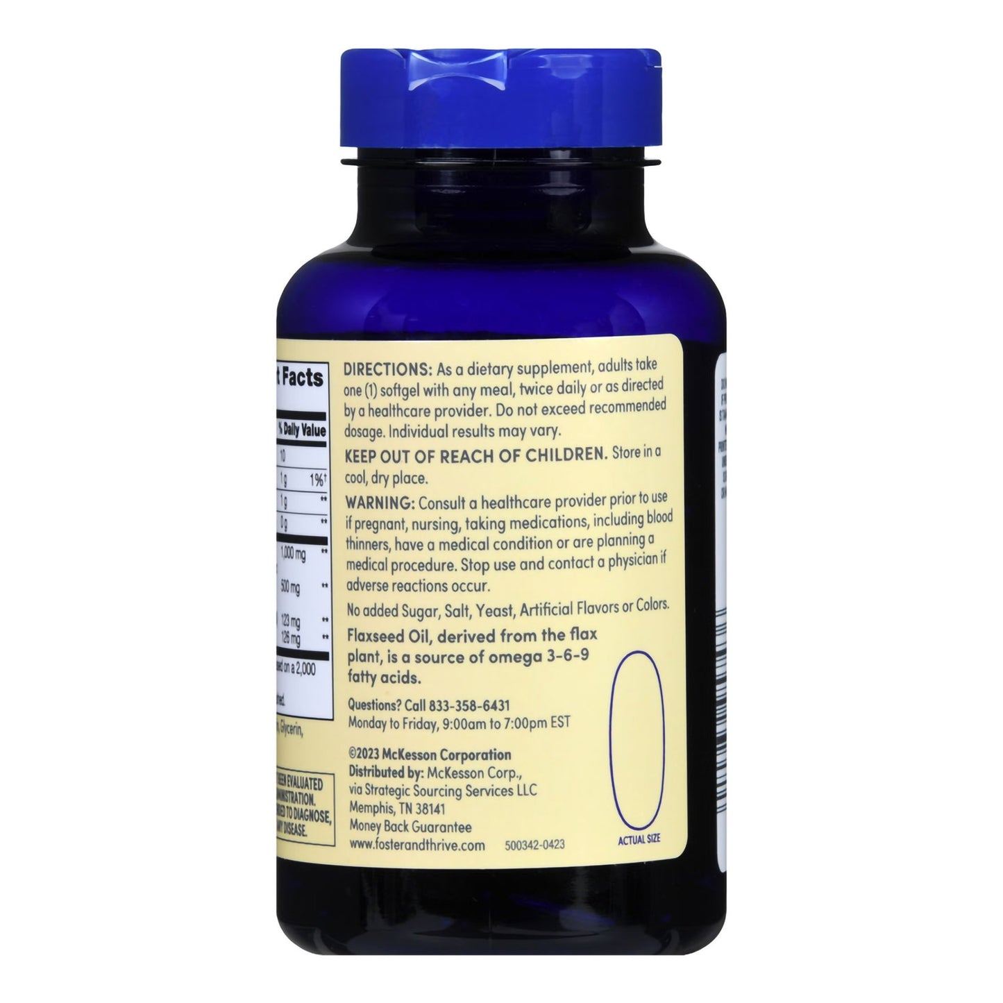 FLAXSEED OIL, CAP SGEL FT SM 1000MG