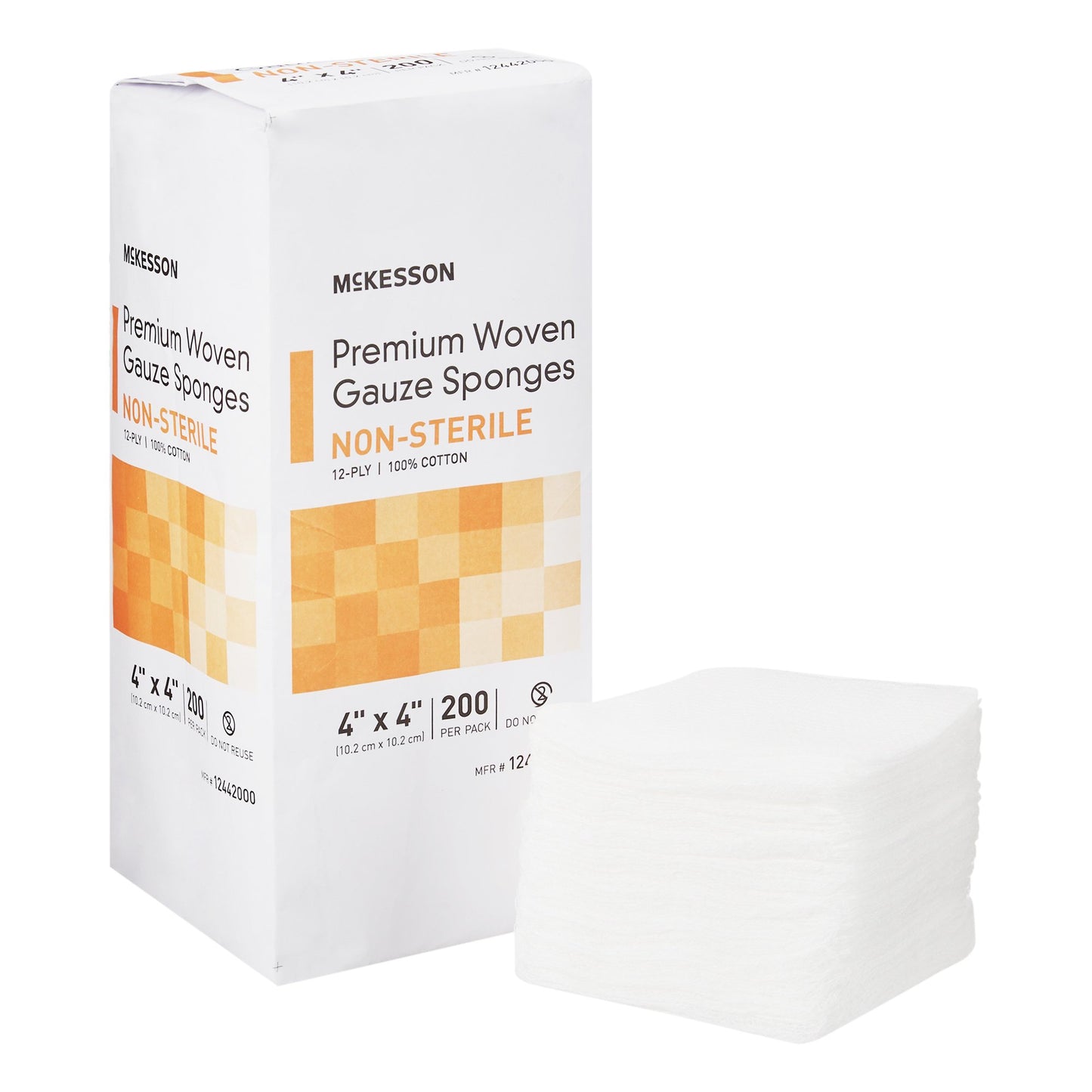 SPONGE, GAUZE 12PLY H-FOLD N/S4"X4"