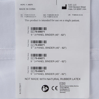 BINDER, 3PANEL 9" 45"-62" UNIVDJORTH