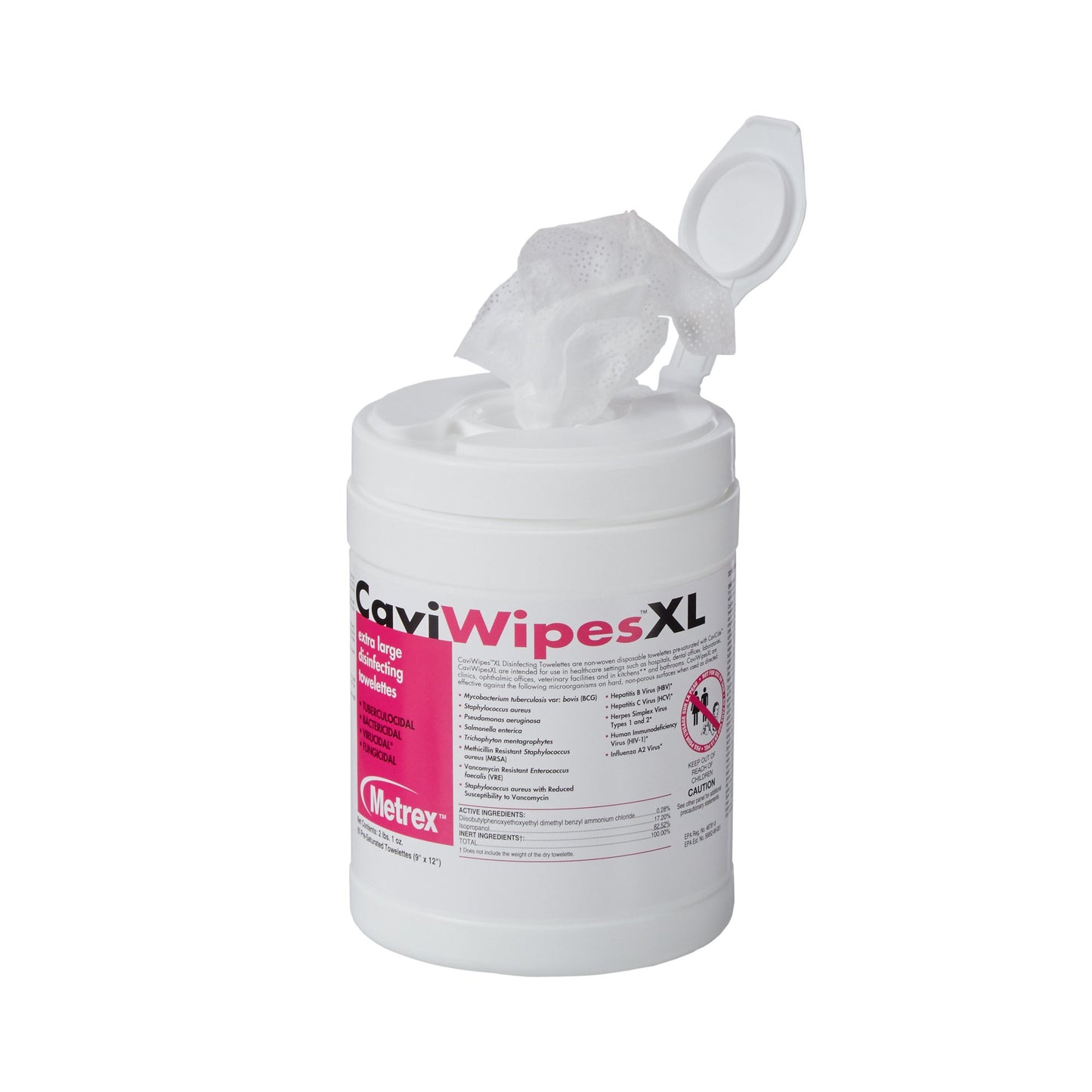 WIPE, DISINFECTANT CAVIWIPES XLG 10"X12"
