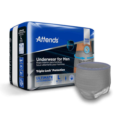 UNDERWEAR, ATTENDS ULT MALE LG/XLG