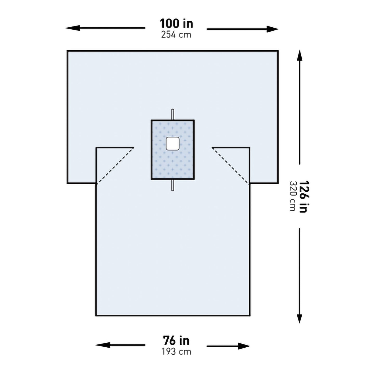 DRAPE, SURGICAL BREAST STR 100"X76"X126"