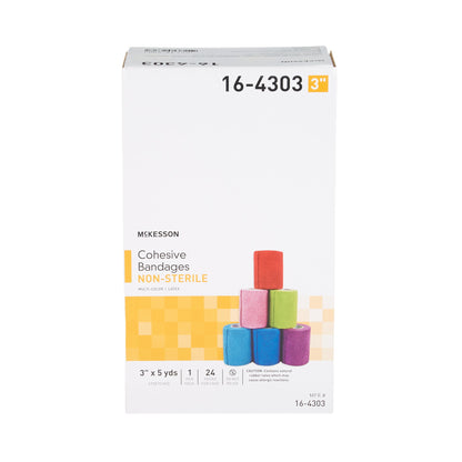 BANDAGE, COHESIVE N/S COLORPK3"
