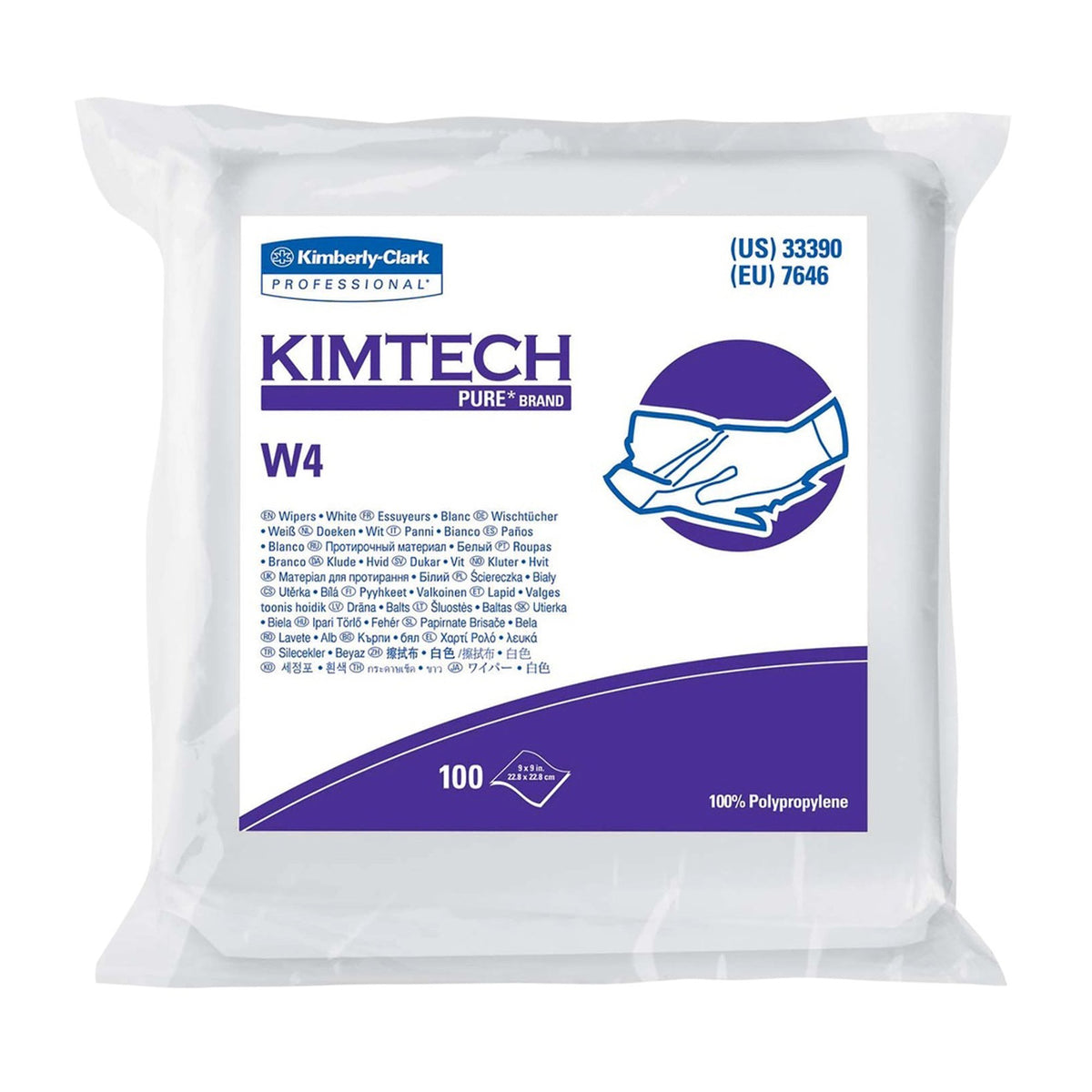 WIPES, KIMTECH PURE 9X9 WHT