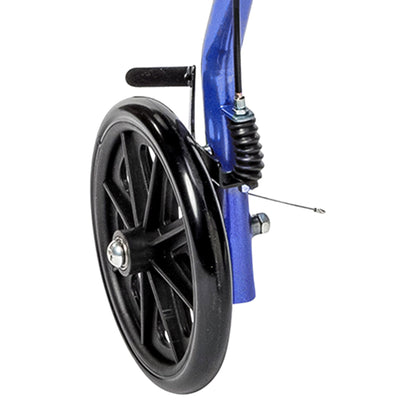 ROLLATOR, BARIATRIC FLDING STEEL 8" WHEELS BLU 500LB