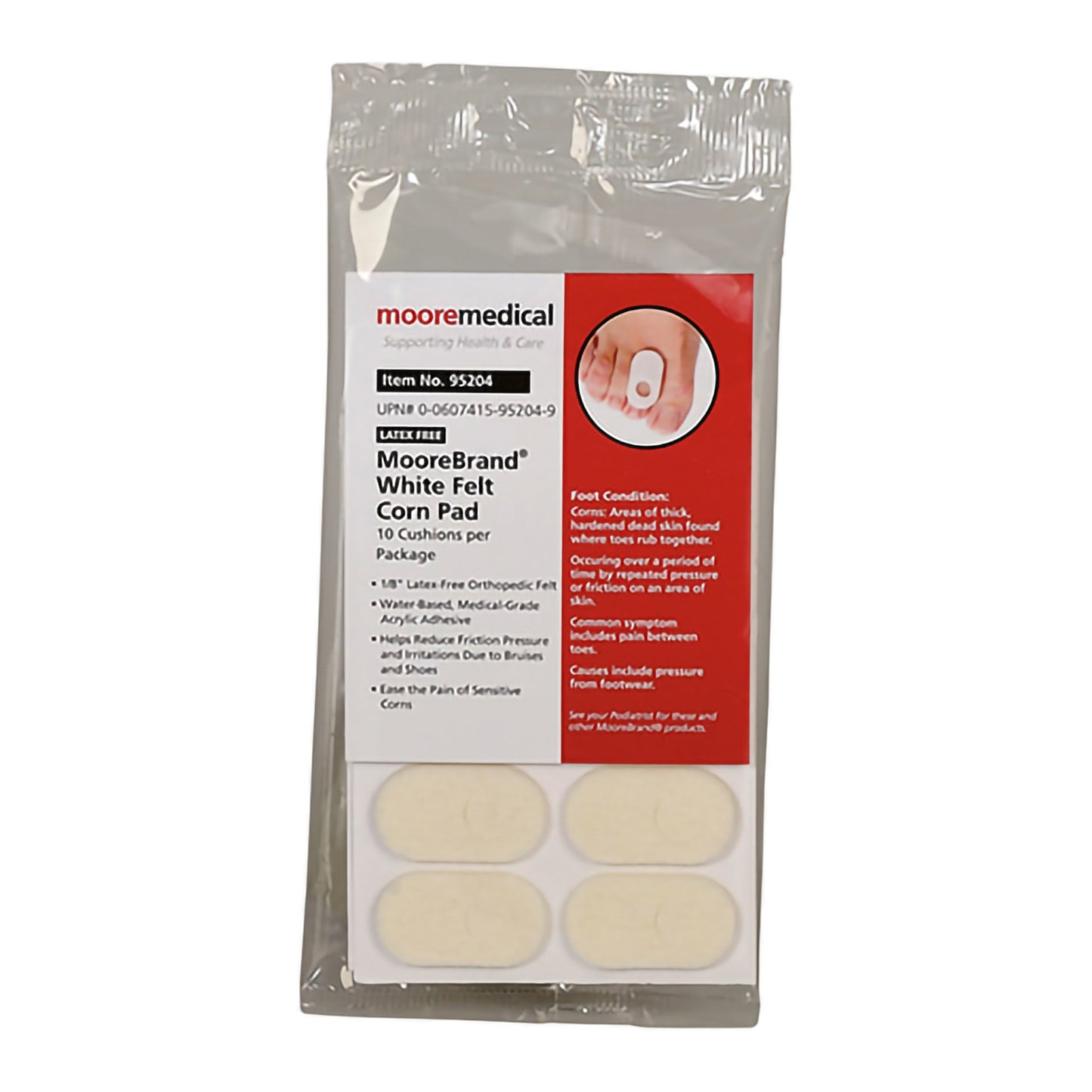 PEDI-PAD, ADH FELT RP 101A 1/8"