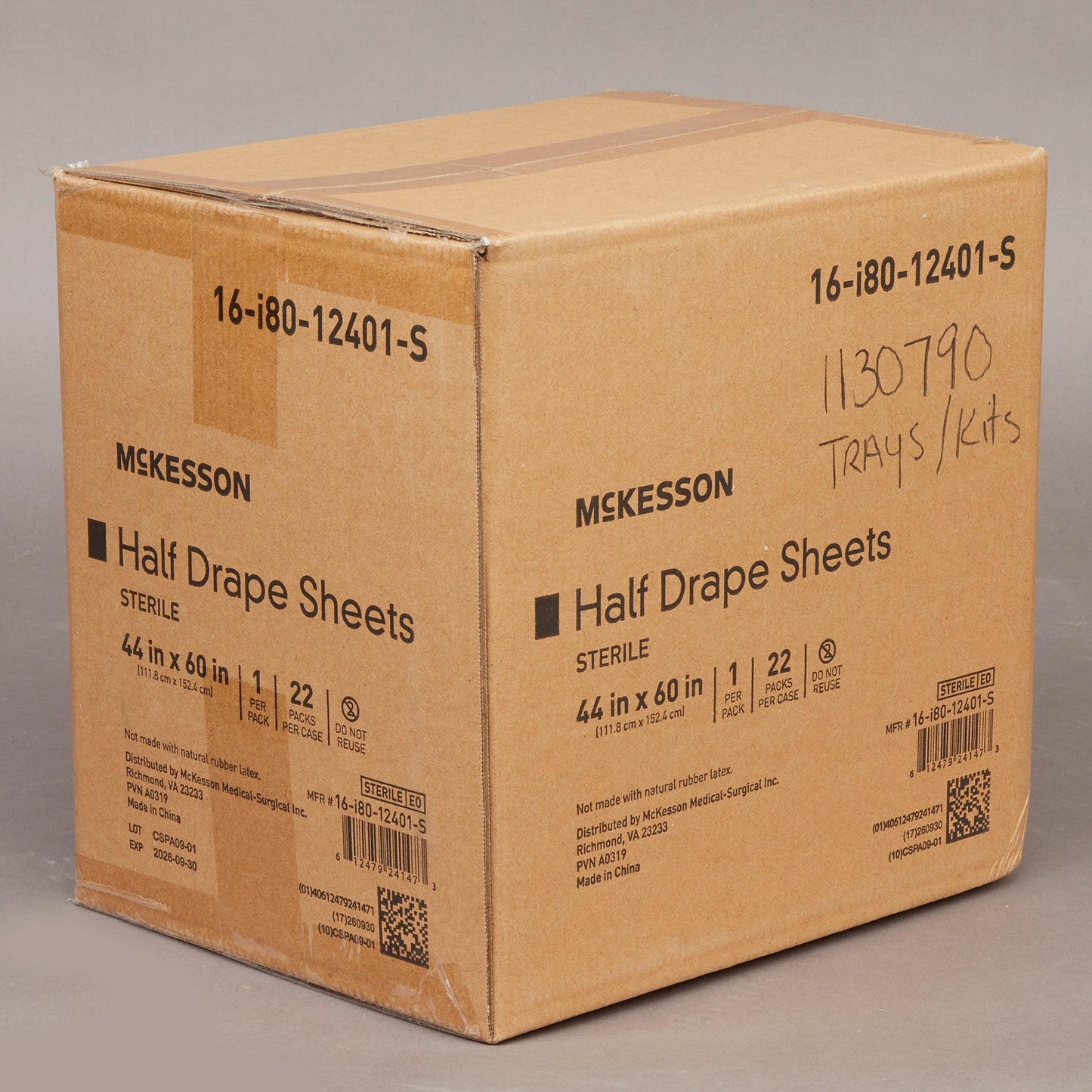 DRAPE, SURGICAL HALF DRAPE STR44"X60"