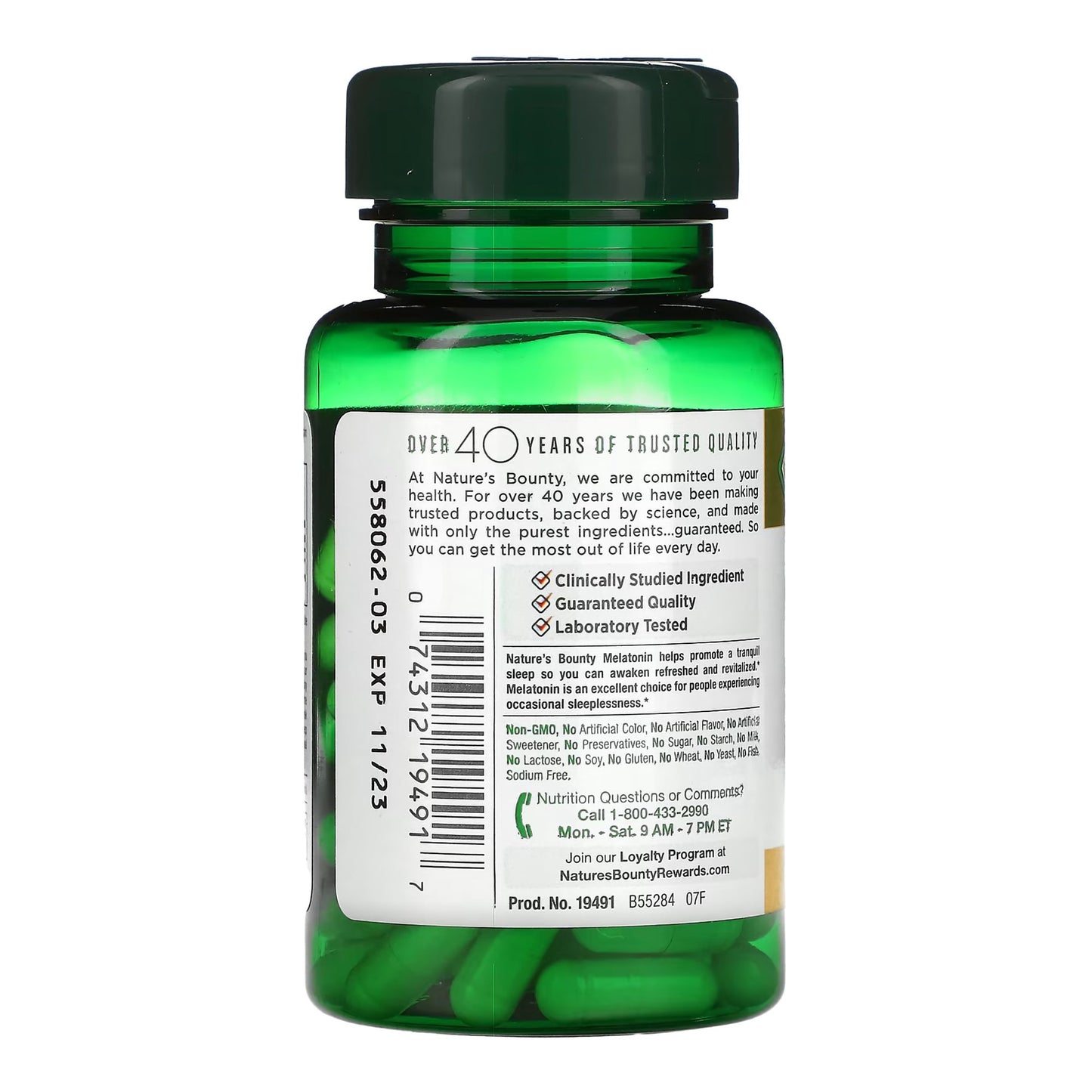 MELATONIN, CAP NATURES BOUNTY10MG