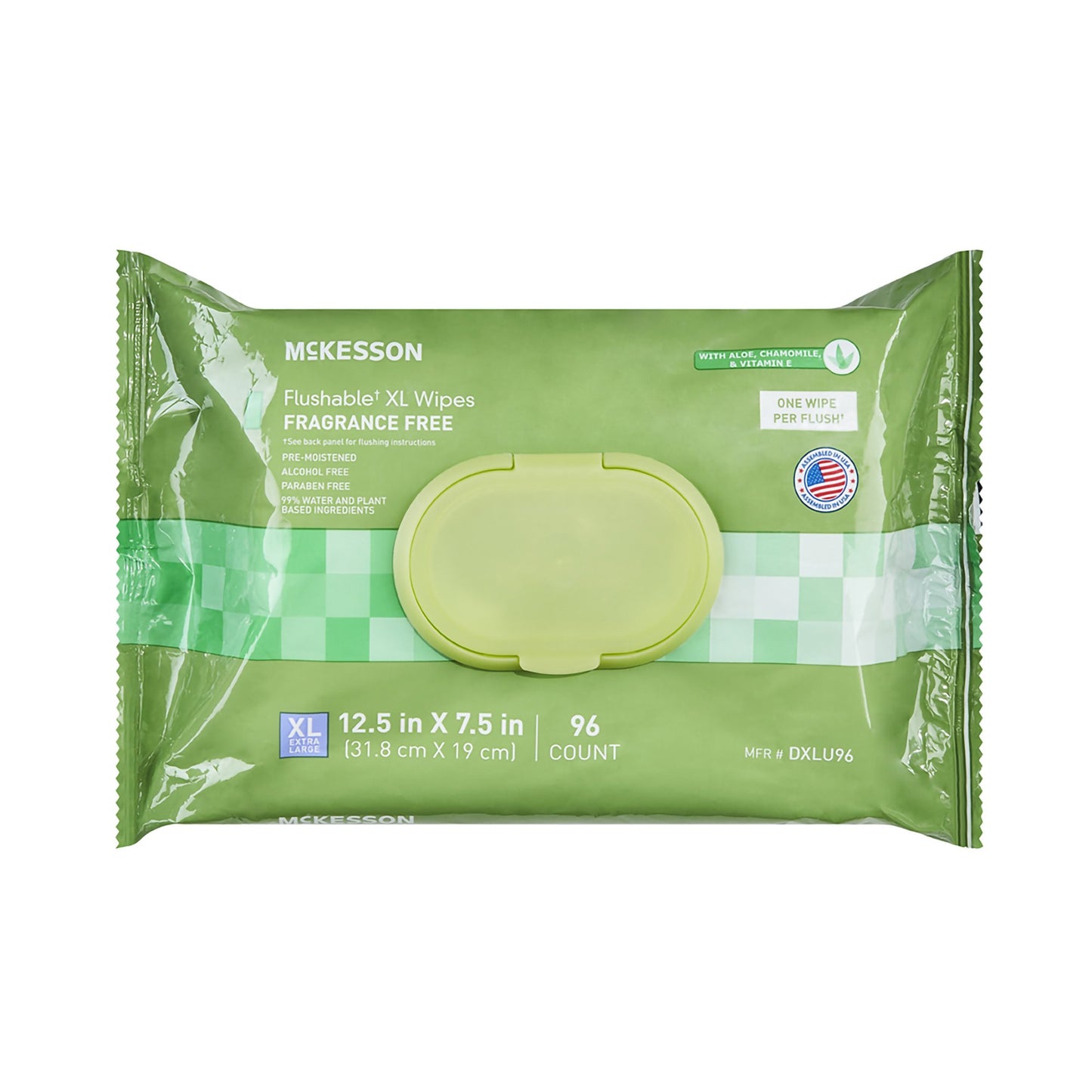 WIPE, WET FLUSHABLE XL UNSCNTDSFT PK W/LID