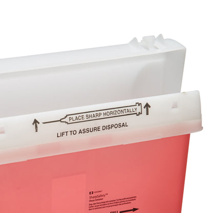 CONTAINER, SHARPS RED 5QT