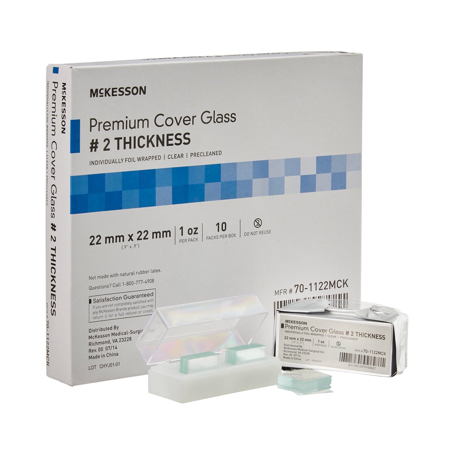 COVER GLASS, #2 PREMIUM 22X22MM