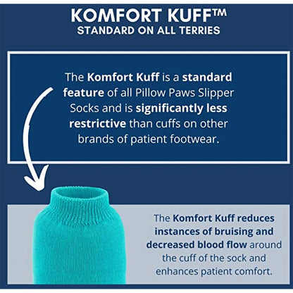 SLIPPER, BARIATRIC PILLOW PAWS360 RBLU 3XLG