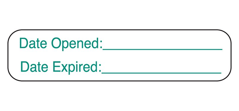 LABEL, DATE OPEN/EXPIRED