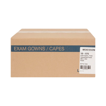 GOWN, EXAM T/P/T F/B OPN PEACH30X42