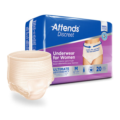 UNDERWEAR, DISCREET ATTENDS FML SM/MED