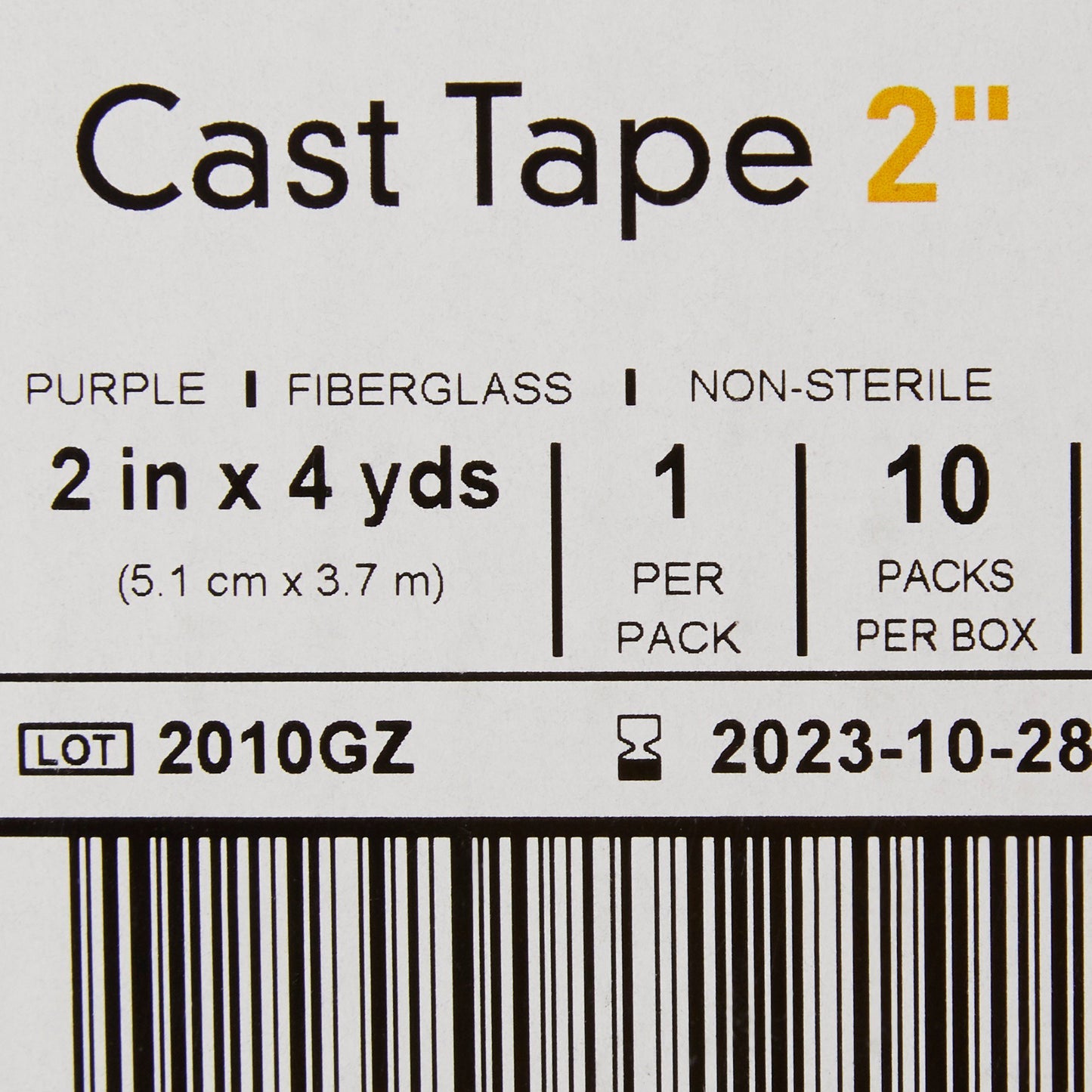TAPE, CAST PUR LF 2"X4YDS