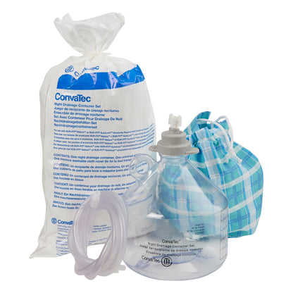 CONTAINER, NIGHT DRAIN SET W/TB & UNIV ADAPTER