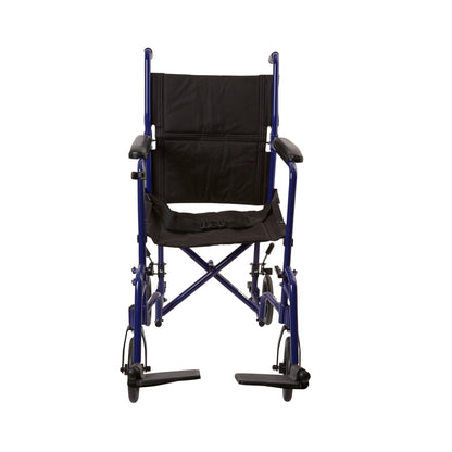 CHAIR, TRANS ALUM BLU 19"