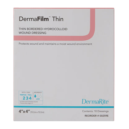 DRESSING, DERMAFILM W/BORDER THIN 4"X4"