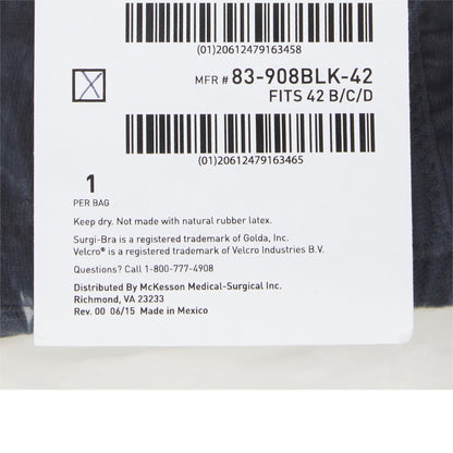 SUPPORT, SURGI-BRA II BREAST COTTON BLK LF 42B/C/D MGM83