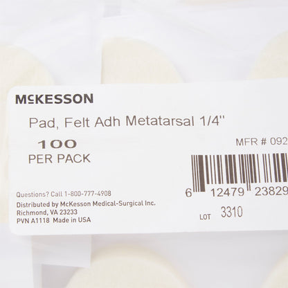 PEDI-PAD, FELT ADH WHT #106-LG"1/4"