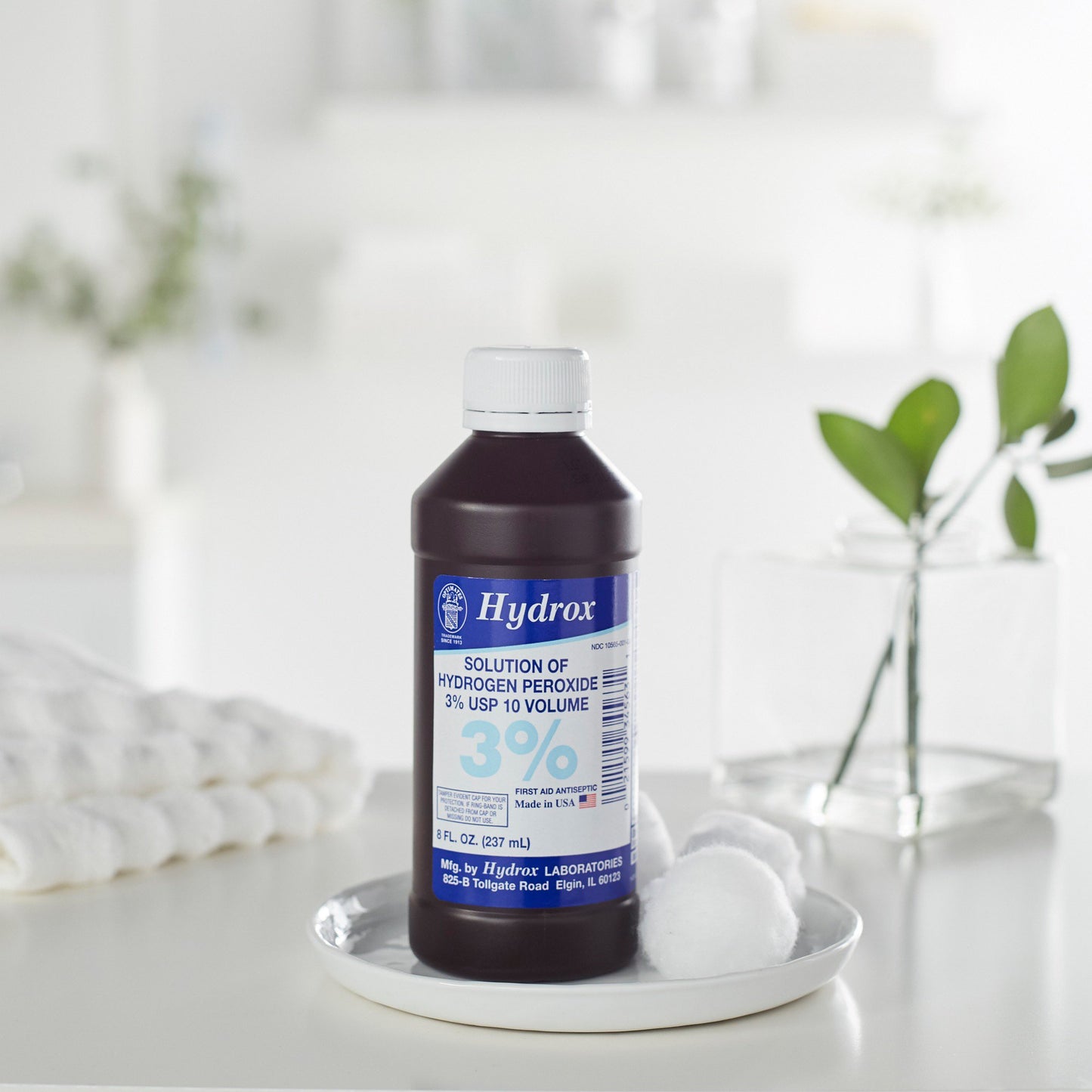 HYDROGEN PEROXIDE, 3% 8OZ