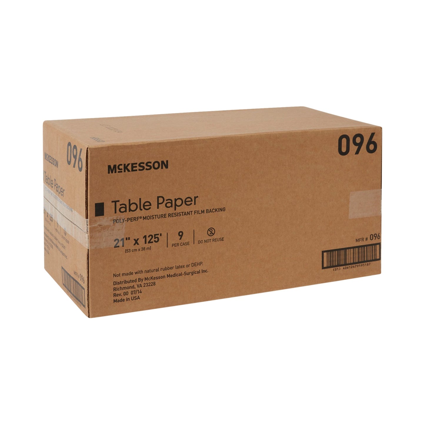 PAPER, TABLE POLY PERF WHT 21"X125'