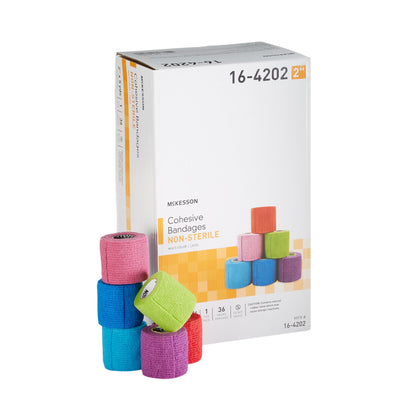 BANDAGE, COHESIVE N/S COLORPK2"