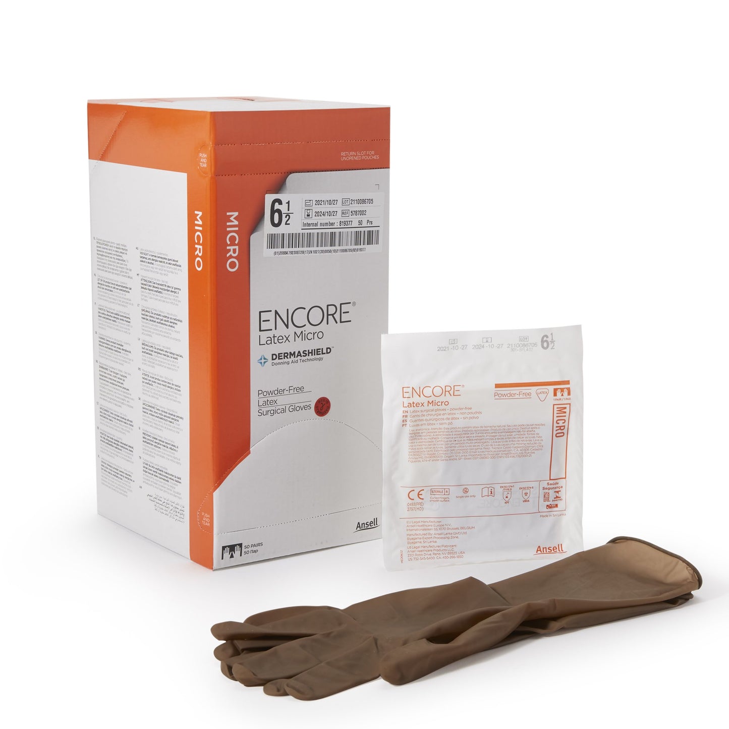 GLOVE, SURG LTX 6.5 STR2 SMTH