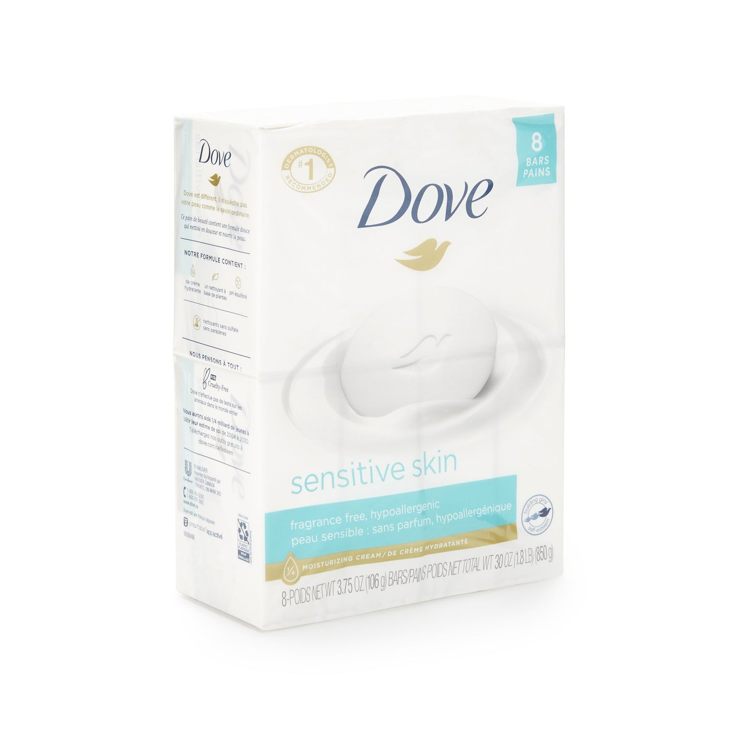 SOAP, BODY DOVE BAR UNSCENTED4OZ