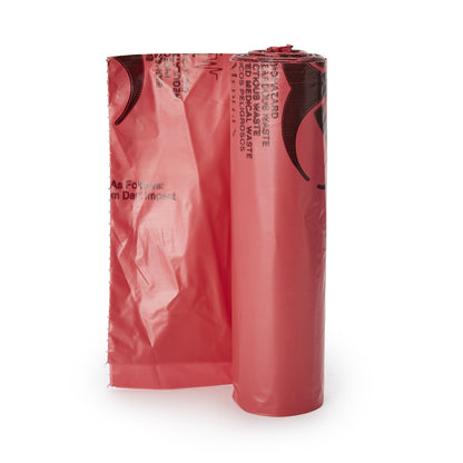 BAG, BIOHAZ HD LLDPE RED 40X461.6MIL